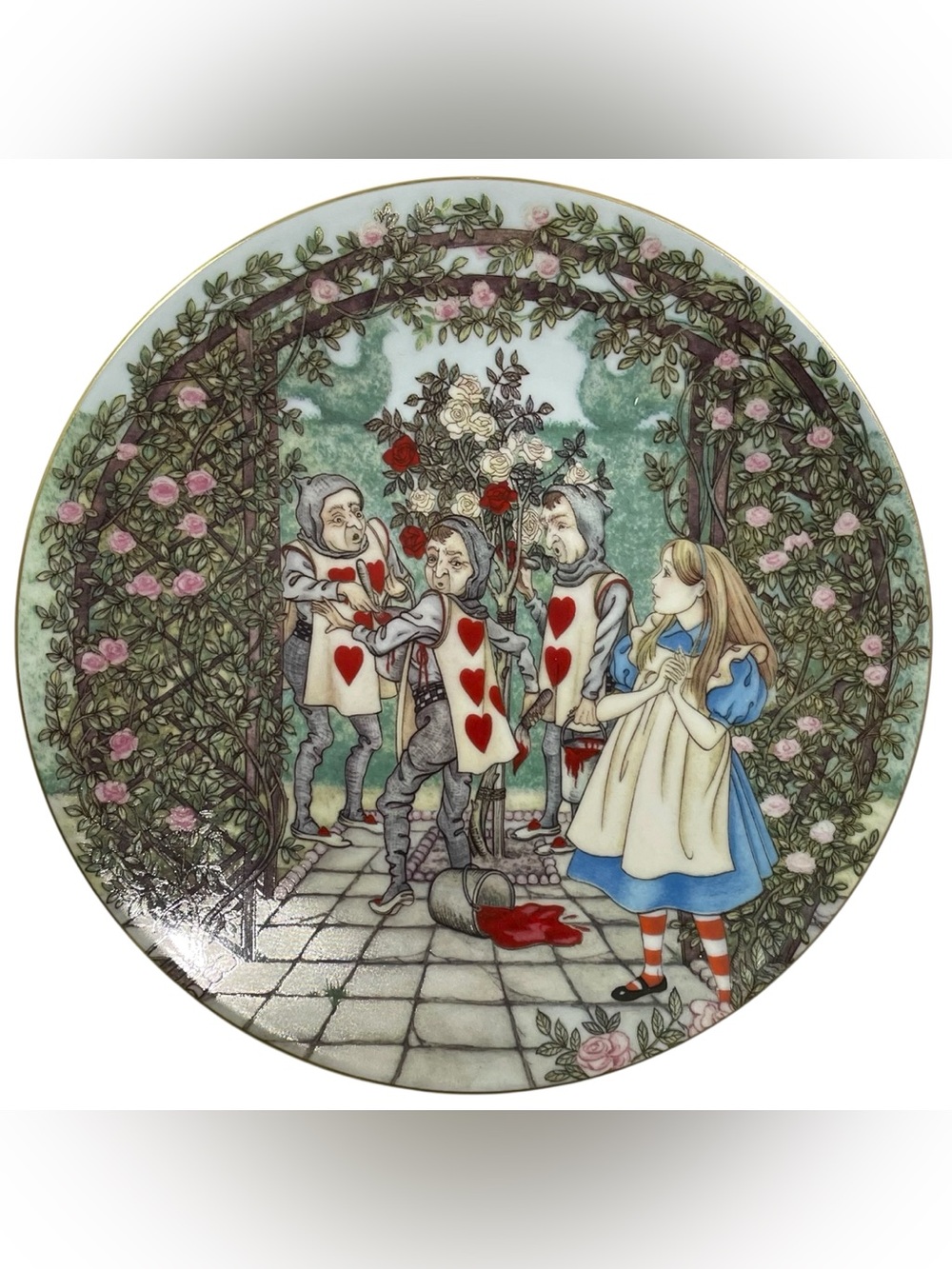Vintage 1980s Georges Boyer Limoges Alice In Wonderland Plate